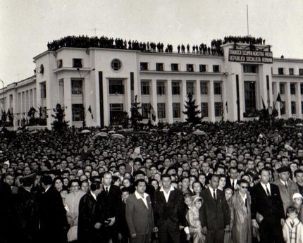 Aspect din timpul vizitei conducătorilor de partid şi de stat în regiunea Bacău (Gh. Gheorghiu-Dej) [Fotografia #A388]Cota: 340/1966